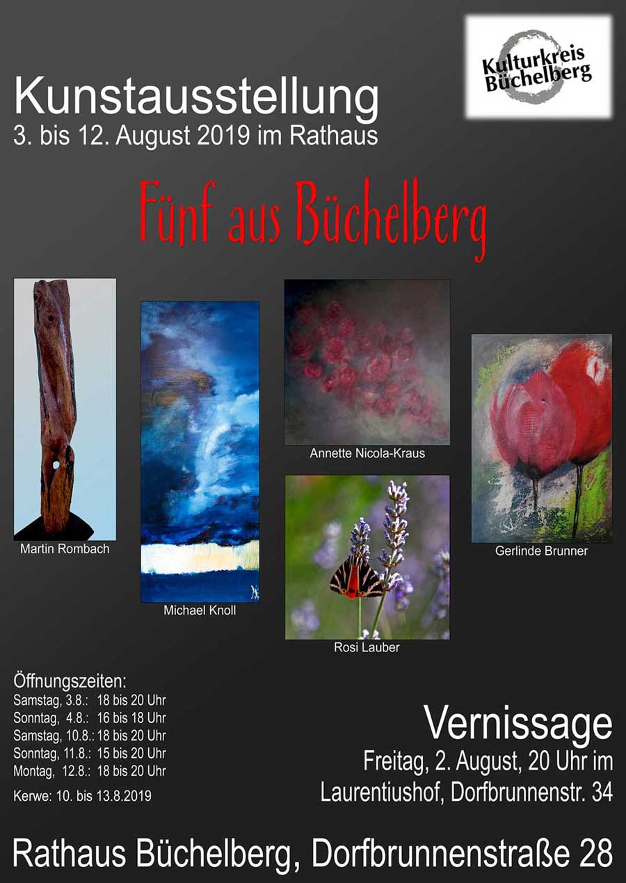 Plakat Kunstausstellung Büchelberg 2019