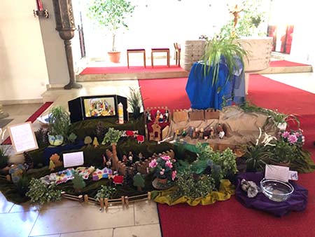 Ostergarten in der Dorfkirche Büchelberg