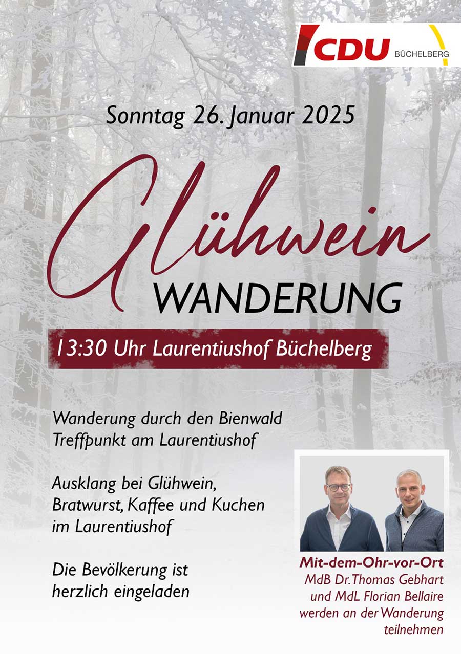 Einladung zur Glühweinwanderung im Bienwald