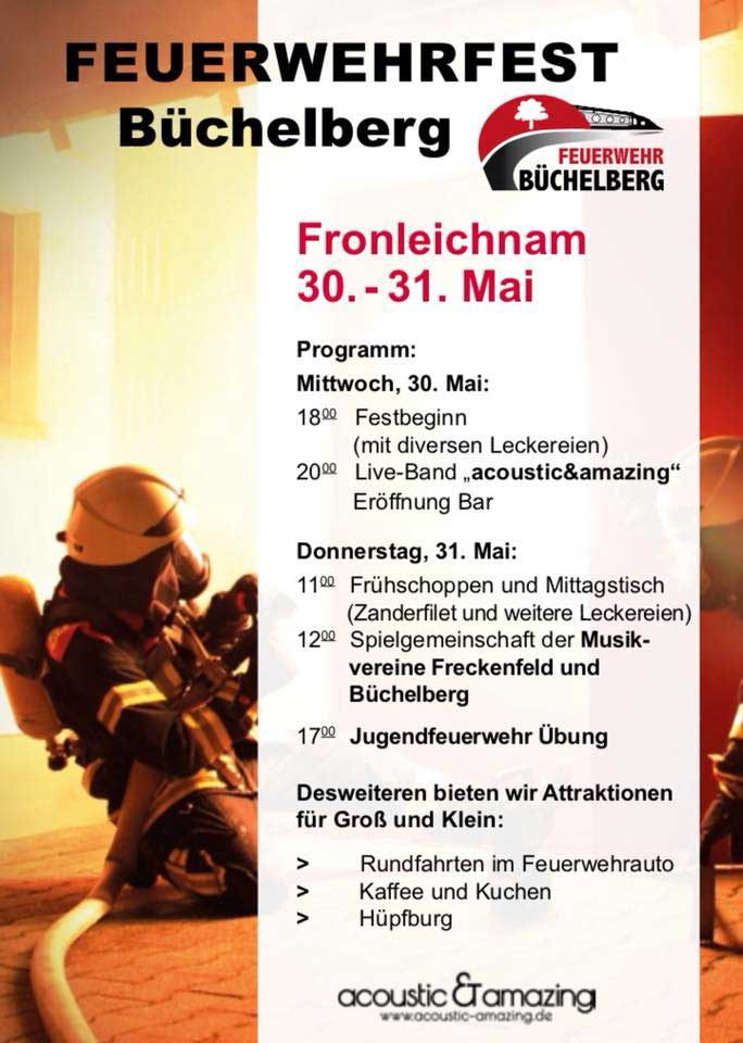 Plakat Feuerwehrfest Büchelberg 2018